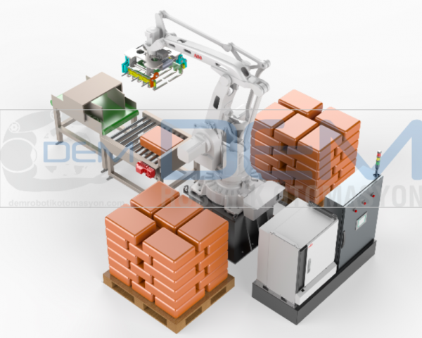 DMP-A100 Robotik Standart Paletleme Hücresi - Robotik Palletizer